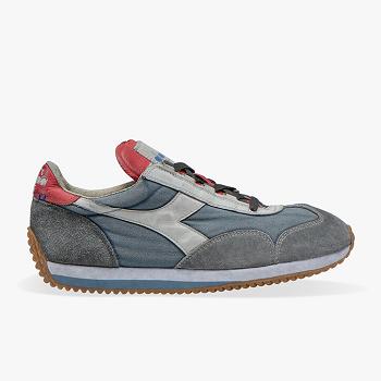 Diadora Heritage Equipe H Dirty Stone Wash Evo Siva / Modre - Panske Tenisky